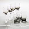 Cryspo Trio Set 6 Temaxion Potiri Nerou Kolonato 370ml apo Fusito Gyali 'HALF SMOKE' 5200353